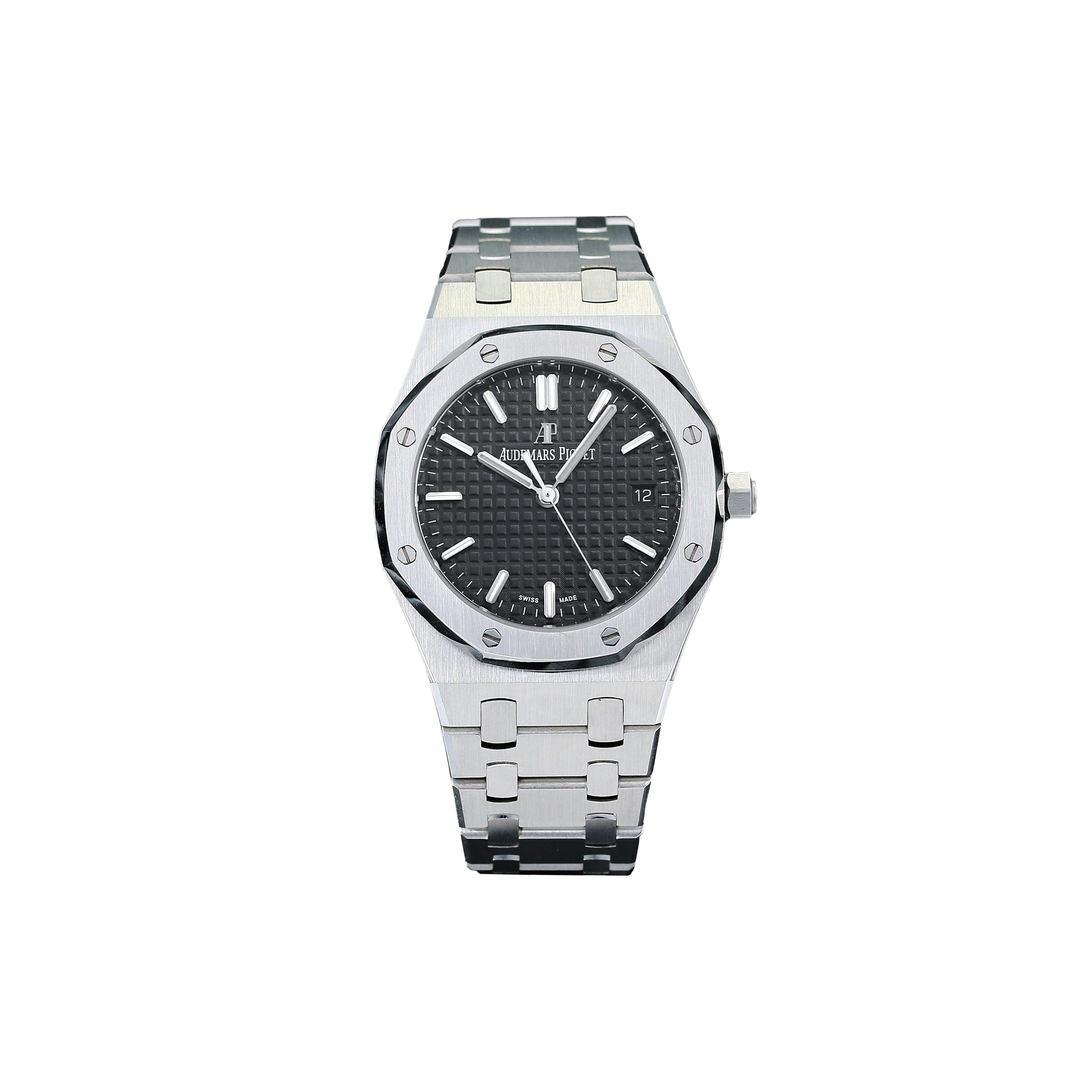audemars P*g*et royal oak black dial 34mm watch 77350st